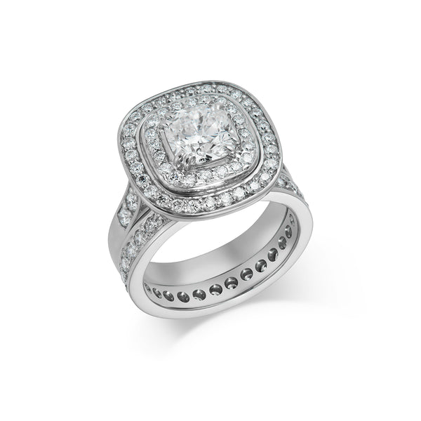 Diamond Double Halo Engagement Ring