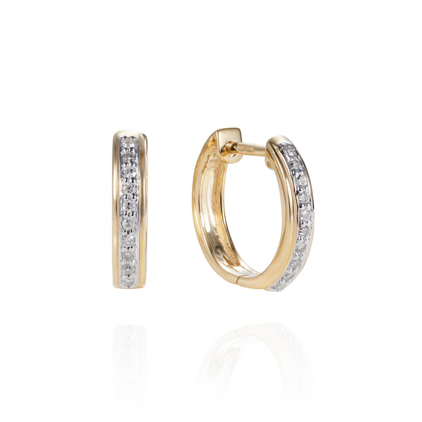Dazzle diamond hoop earrings