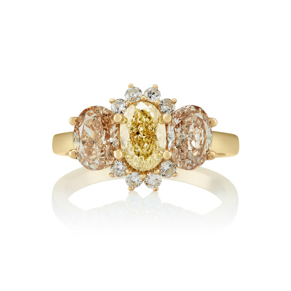Brown diamond engagement ring