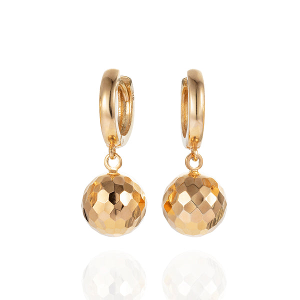 Glitter Hoop Drop Earrings